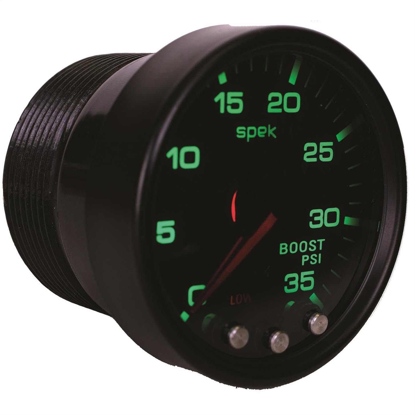 Gauge AUTO METER P30352 Boost (Spek-Pro 2 1/16", 35Psi, Stepper Motorwith Peak & Warn, Blacksmoke//Black, Spek-Pro)