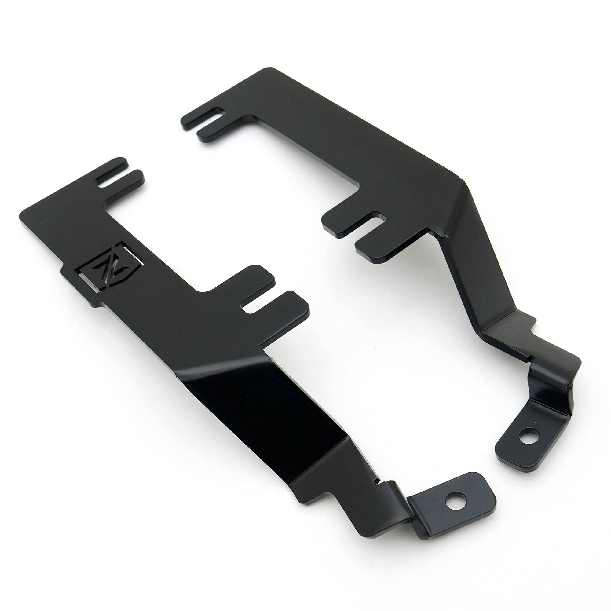 ZROADZ LED Mounting Bracket Ditch Hood Hinge - Compatible w/ 2015-2019 Chevy Silverado 2500 3500 - to Mount (2) 3 Inch LED Pod Lights - Mild Steel Gloss Black - Bolt-On Easy Installation - PN #Z361221