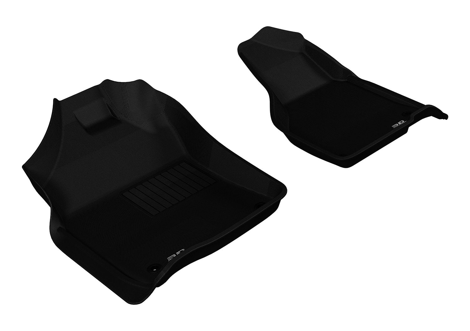 3D MAXpider Custom Fit Front Row All-Weather Floor Mat for Select Dodge Ram Models - Kagu Rubber (Black)