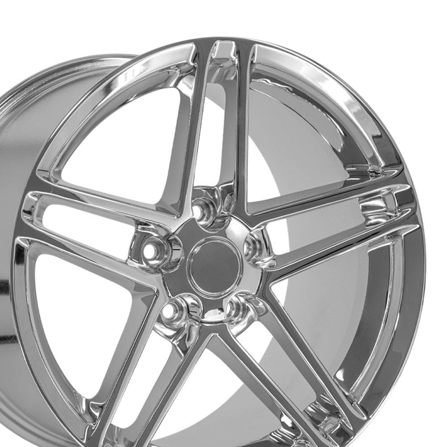 18 Inch OE Wheels CV07A Rim Fits Corvette C6 Z06 Style 5x120.65 18x10.5 Chrome - Hollander 5342 (1)