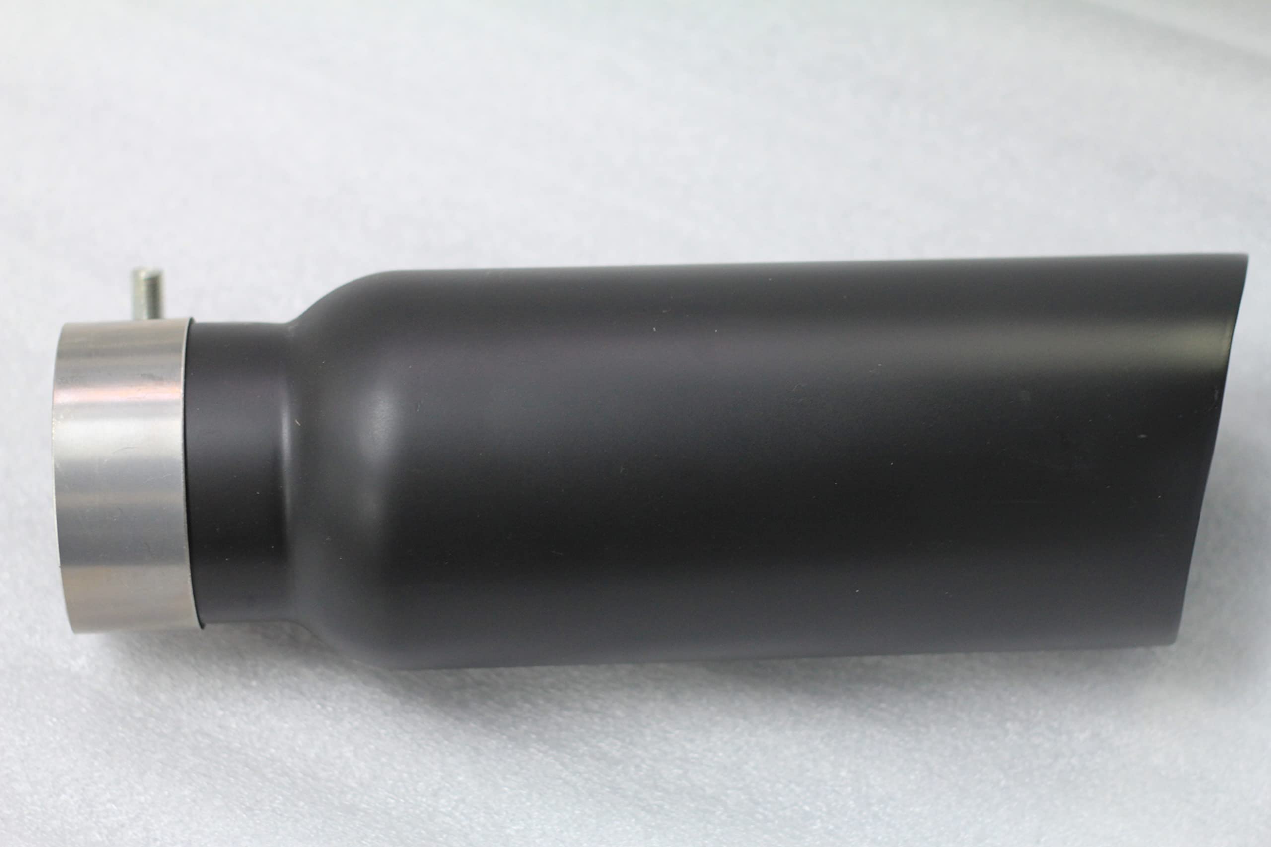 Exhaust Muffler Tip Black Horse, 3" inlet,4" outlet and 12" Length Double Wall Black Compatible with All Cars, Trucks and SUVs-MT-RR03BK