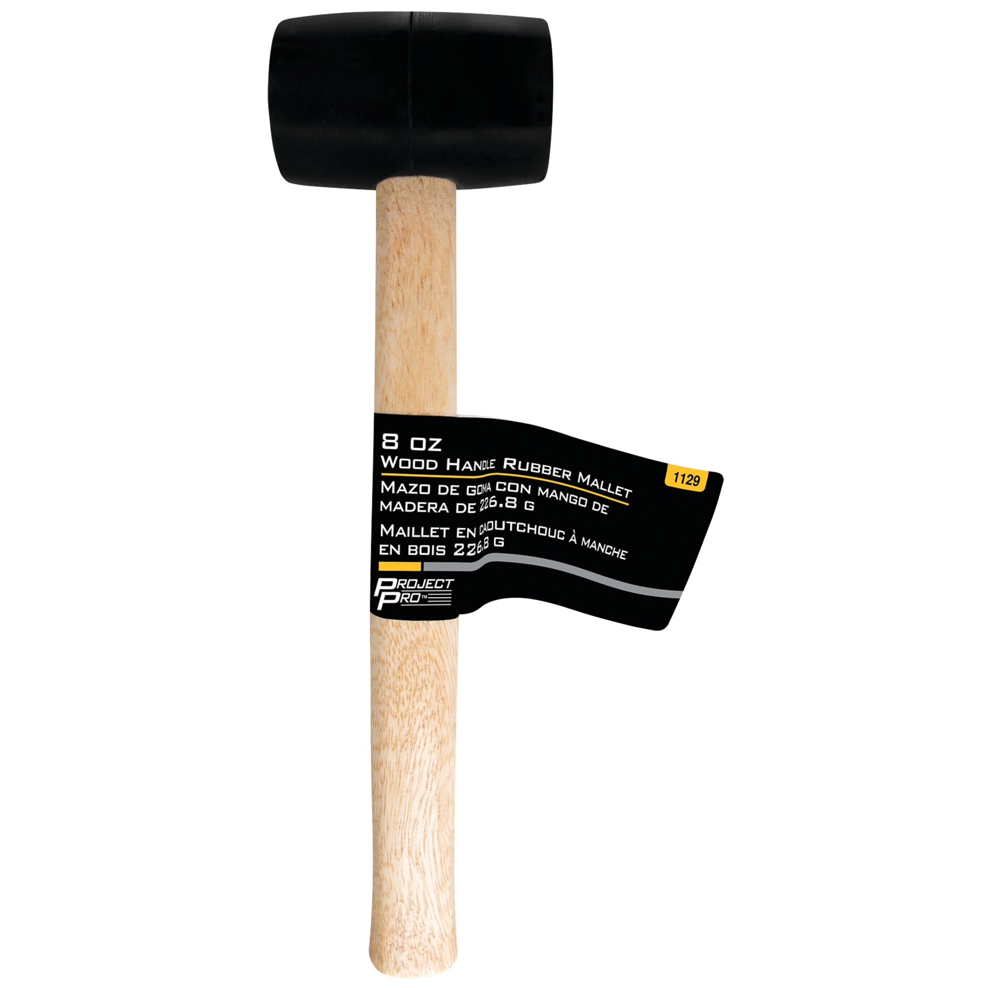 Rubber Mallet Performance Tool 1129 - Durable Head with Wood Handle, Ideal for Non-Marring Applications and General Purpose Use