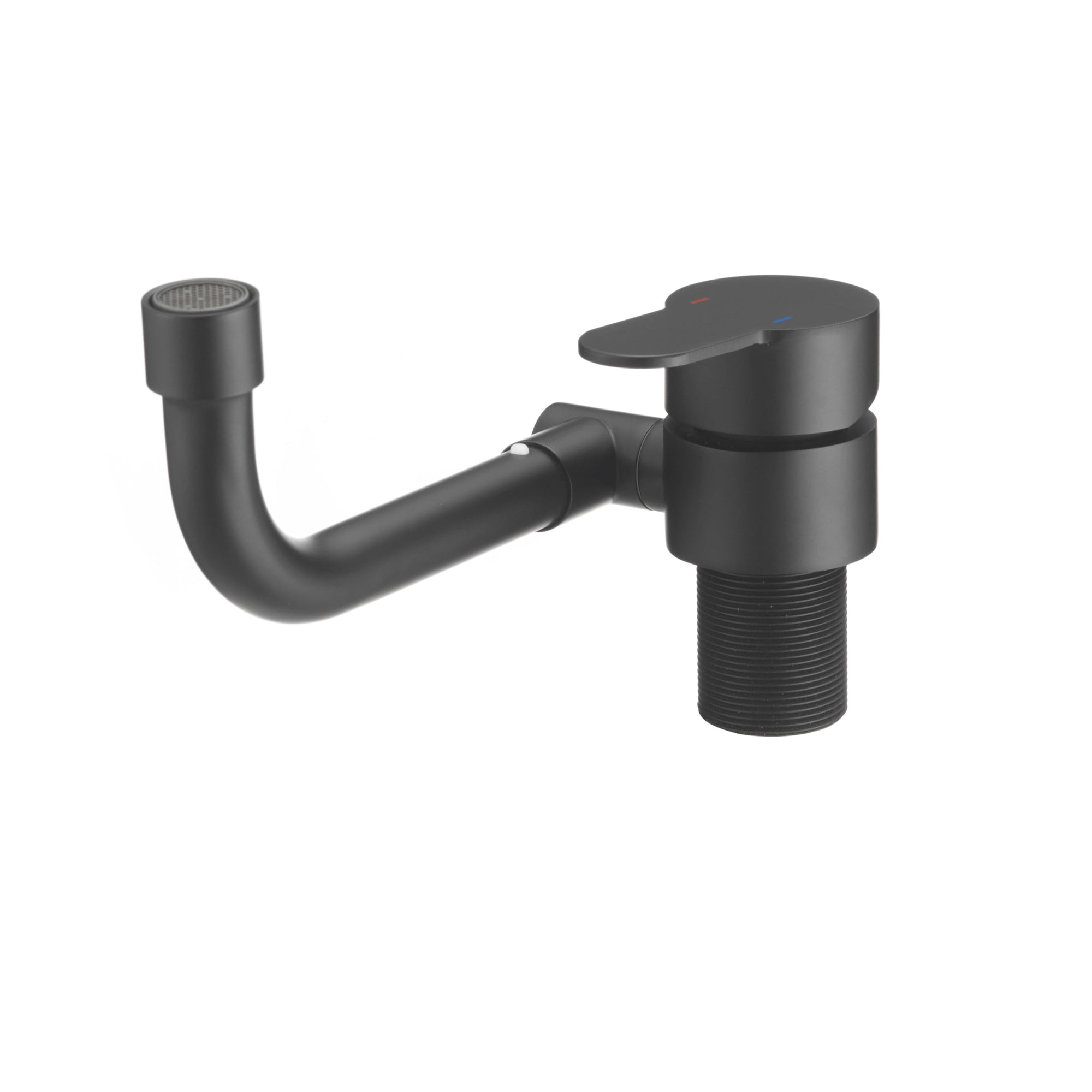 Folding RV Kitchen Faucet Dura Faucet (DF-MK510H-MB) – Matte Black, 360° Rotating & Vertical Folding Spout, Single Lever Handle, Lead-Free, Easy Install Compact Sink Faucet