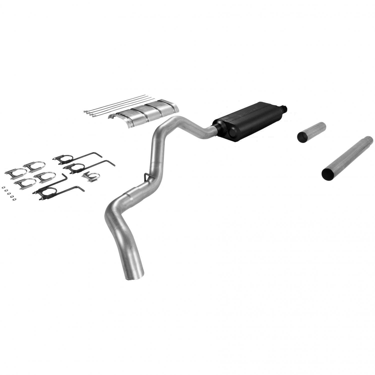 Force II Flowmaster 17198 Cat-Back Exhaust Kit 3 Inch Aluminized Steel Compatible with 1987-1993 Ford F-250/F-350 trucks with 7.5L engine and a 2.50 Inch catalytic converter
