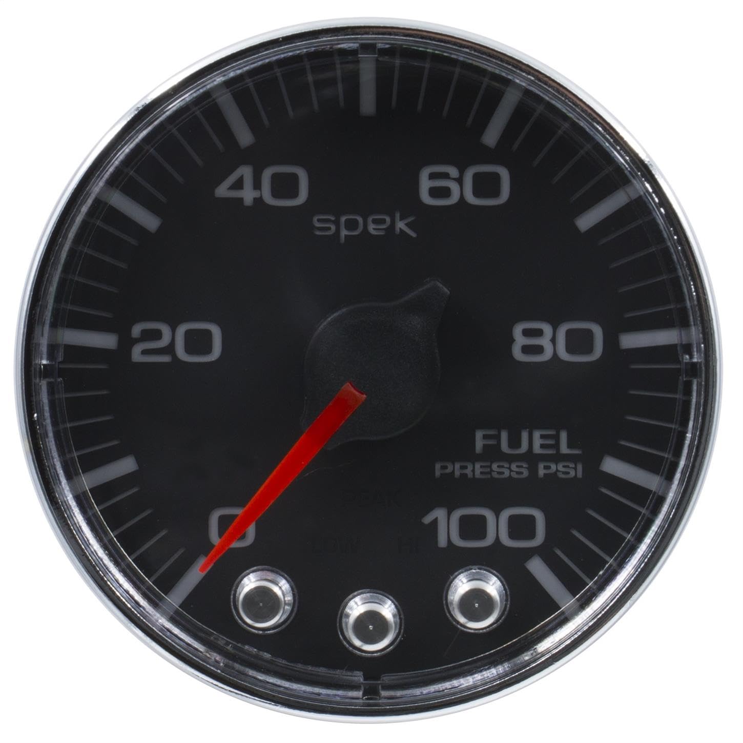 Gauge AUTO METER P314318 Fuel Press (Spek-Pro Gauge, 2 1/16", 100Psi, Stepper Motorwith Peak & Warn, Blk/Chrm, Spek-Pro)