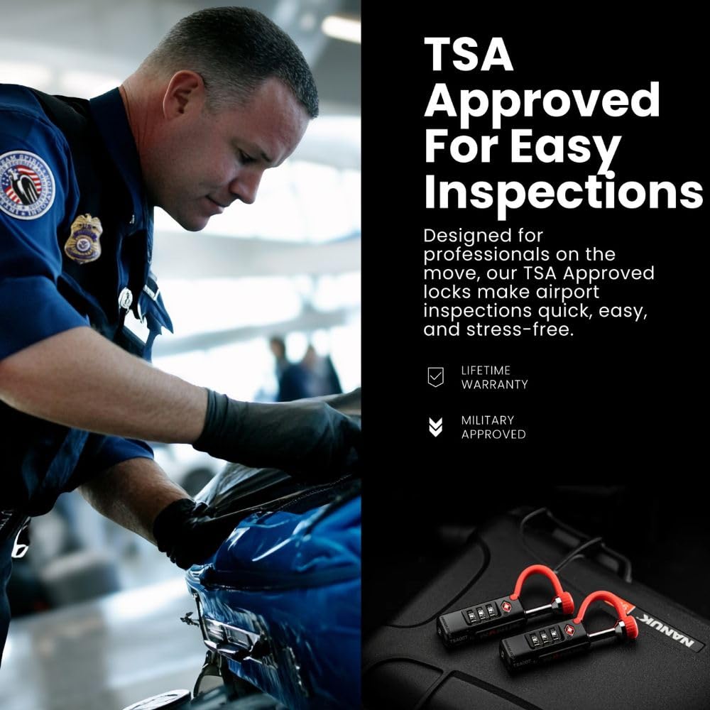TSA Approved NANUK Lock – Durable, Secure Travel Case Lock with Cut-Resistant Steel Shackle & Rustproof