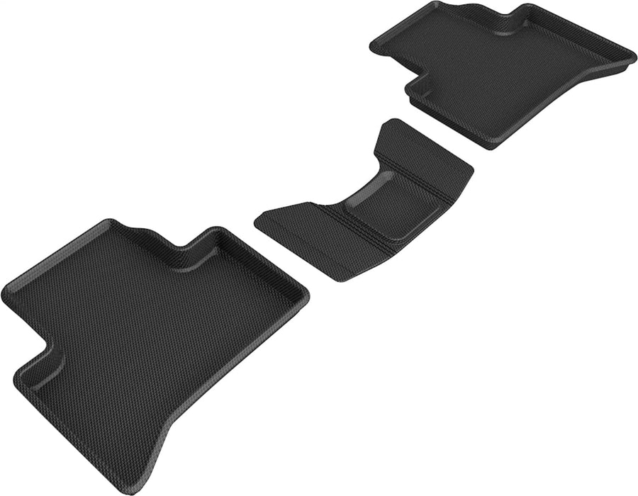 3D MAXpider Kagu Custom Fit Floor Mat (Black) Compatible with Alfa Romeo Stelvio / Stelvio Quadrifoglio 2018-2025 - Second Row
