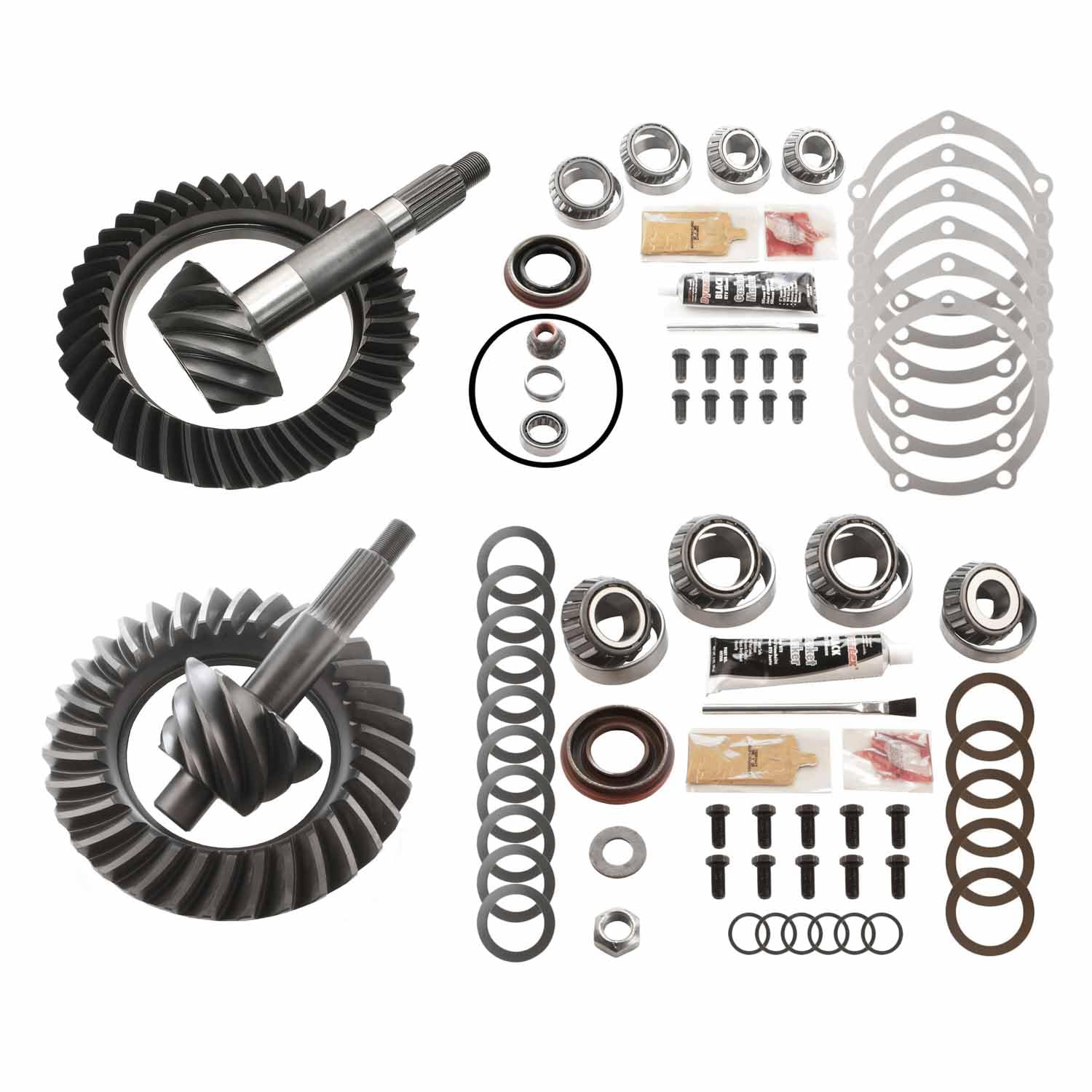 Motive Gear Differential Ring & Pinion MGK-301 Rebuild Bearing Kit For Dana 44 Reverse/Ford 9" Gear Ratio 4.56, 10-Bolt 26/30 Spline 9 Pinion & 41 Ring Tooth -Fits Ford F-150 Bronco Replaces D44-456F
