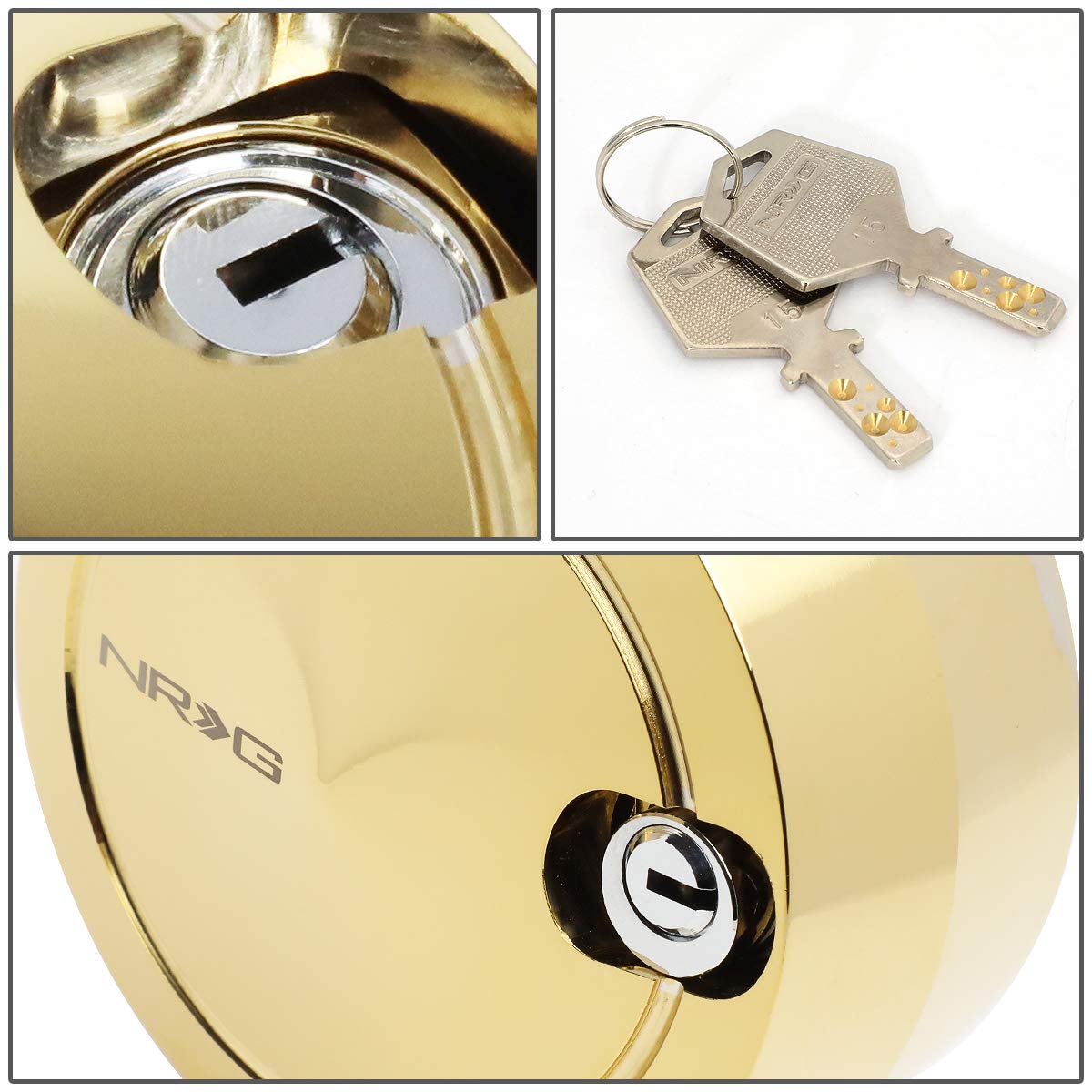NRG Innovations Steering Wheel NRG-SRK-201C-GD Version 2 Quick Release Short Hub Adapter with Mounting Bolts, Quick Lock W/Free Spin Chrome Gold