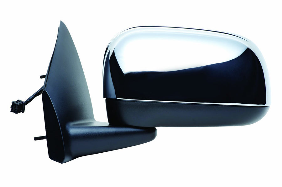 Fit System Mirror Driver Side for Chrysler Aspen (GTS Code), Black/Chrome, Heated Power, Foldaway