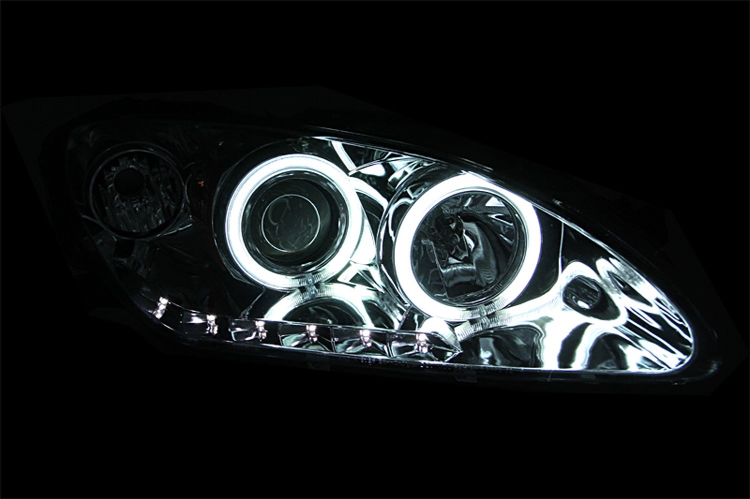 Halogen Projector Headlight AnzoUSA 121392 for Honda S2000 Chrome/Clear/Amber