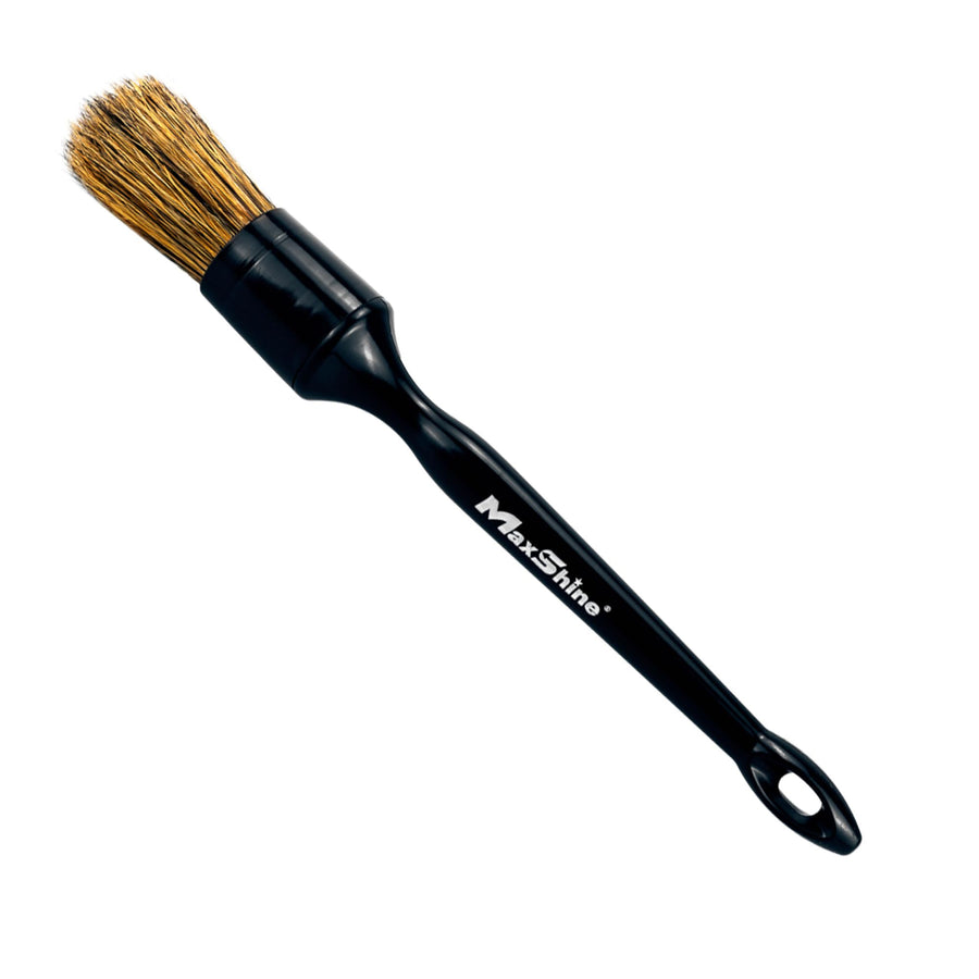 Maxshine Premium Universal Natural Boar’s Hair Detailing Brush #10 | Durable Plastic Handle with No-Shed Bristles | Gentle Cleaning Brush for Engine Bays, Wheels, Interiors, Air Vents & Car Detailing