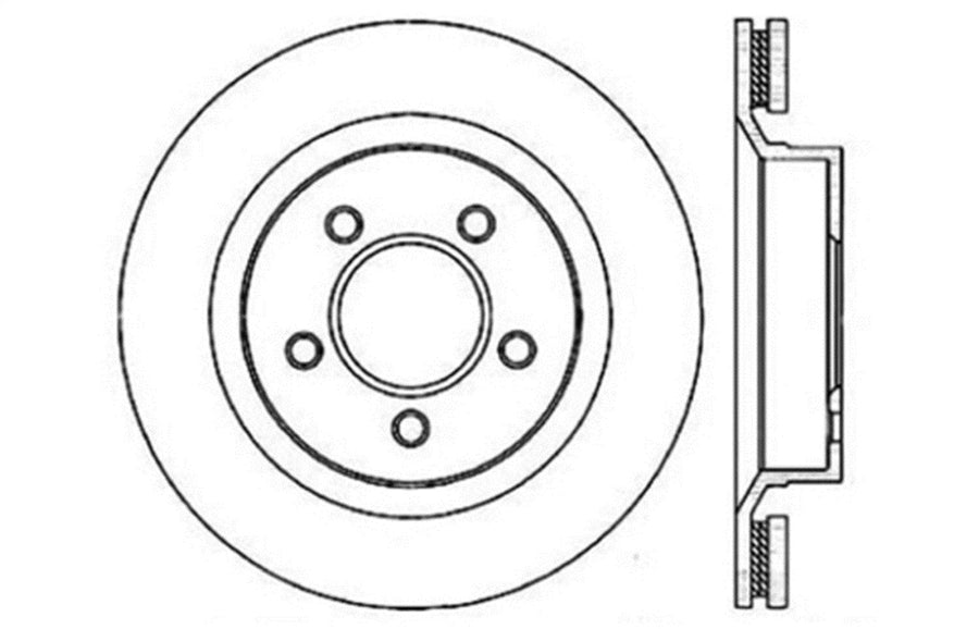 StopTech Centric 127.63048R Sport Drilled/Slotted Brake Rotor (Front Right), 1 Pack