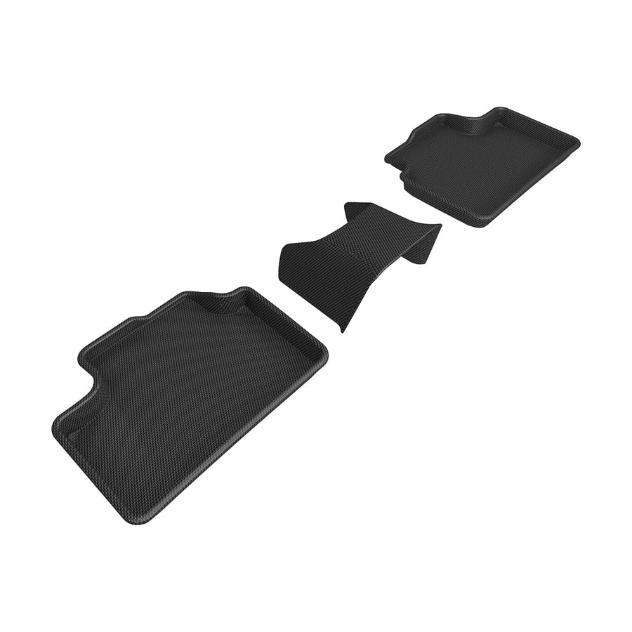 Kagu Floor Mat (Black) 3D MAXpider Custom Fit Compatible with Volvo XC40 Recharge 2021-2026 - Second Row