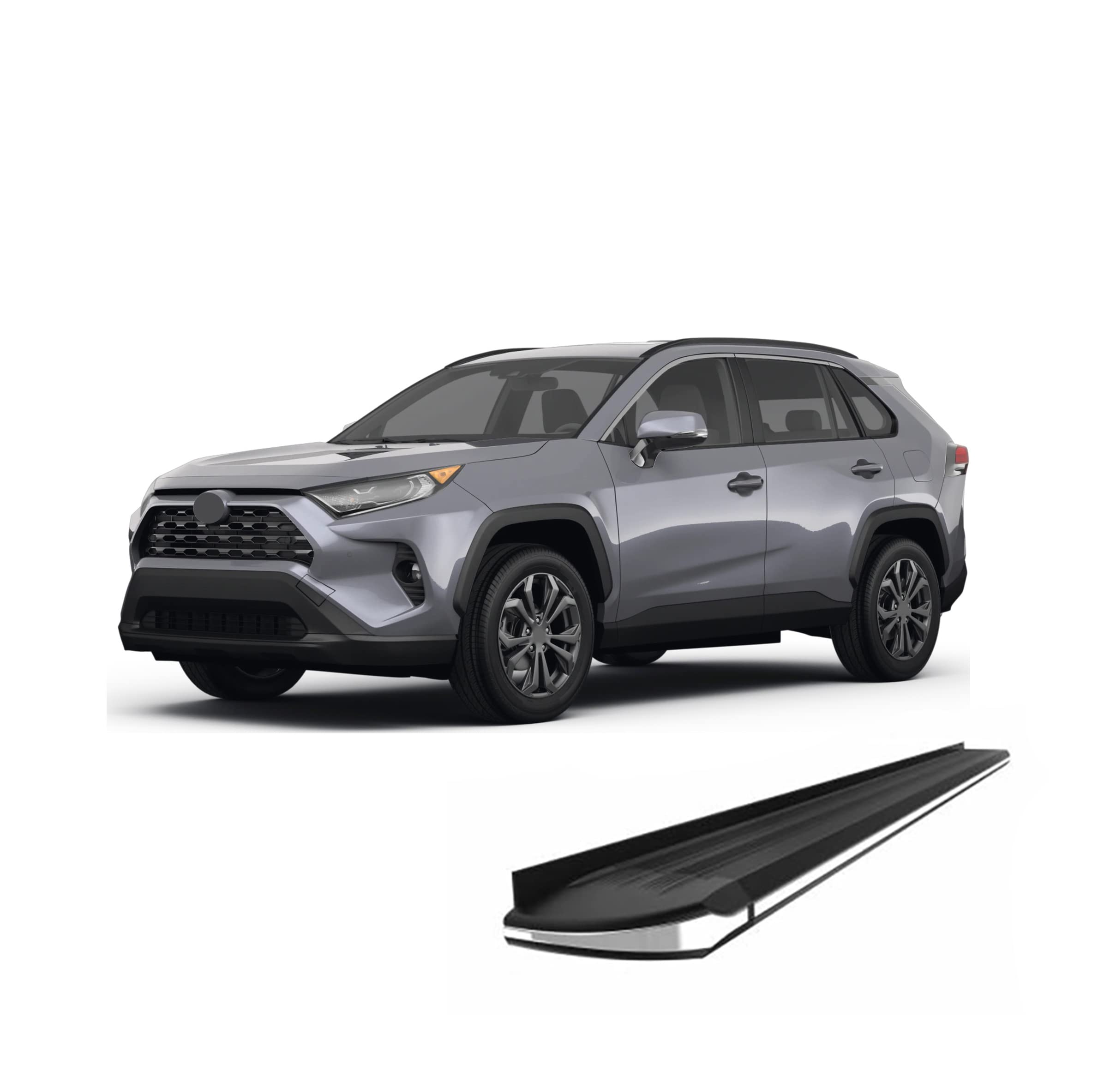 Exceed Black Horse Running Boards Compatible with 2019-2024 Toyota RAV4|2021-2024 Toyota Venza-EX-T370