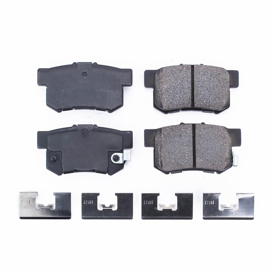 Power Stop Front Brake Kit For Acura CL 2001-03 |RDX 2007-12 |Legend 1991-95 |RL 1996-04 |TL 1999-08 |CR-V 2002-04 - Ceramic Brake Pads With Installation Hardware, 17-536