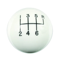 6-Speed Hurst Classic White Shifter Knob