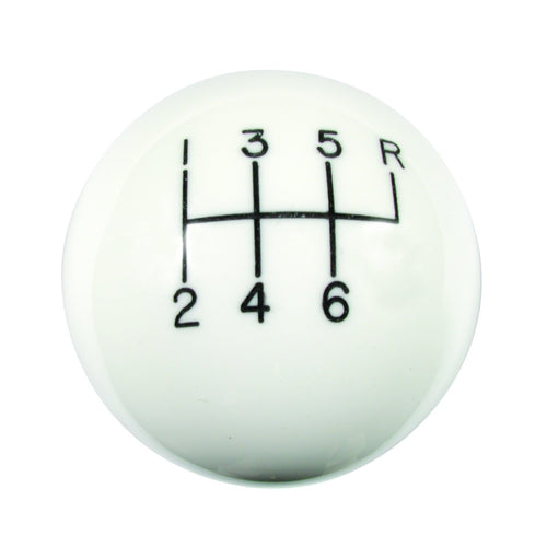 6-Speed Hurst Classic White Shifter Knob