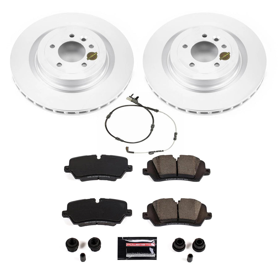 Power Stop Z23 CRK8512, Front and Rear Kit-Coated Brake Rotors, Carbon Ceramic Brake Pads