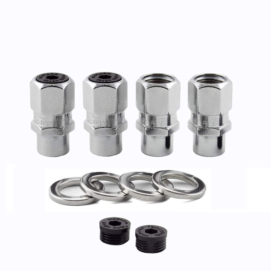 Chrome Racing MCGARD 60128 .490" Shank Style Lug Nut Set (7/16" - 20 Thread Size) - Set of 4