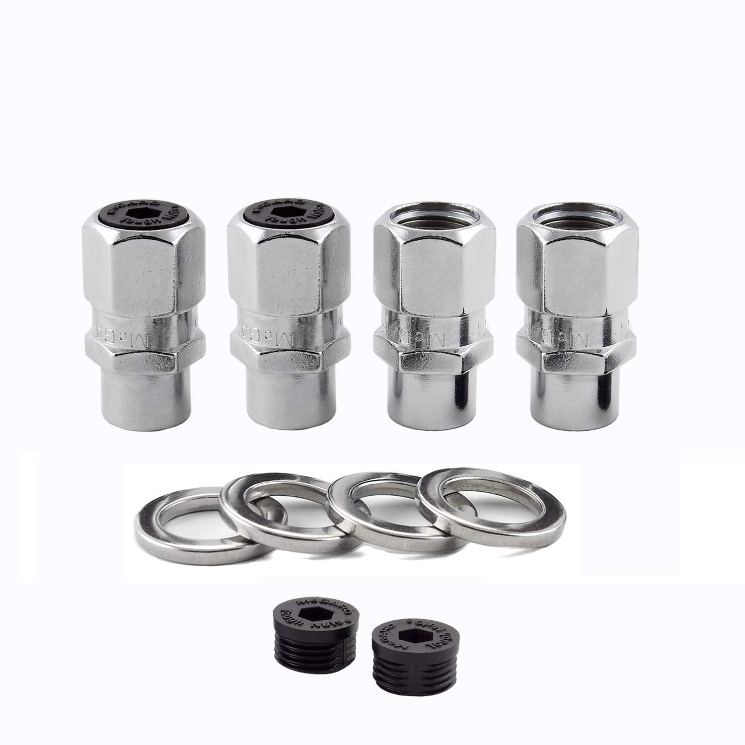 Chrome Racing MCGARD 60128 .490" Shank Style Lug Nut Set (7/16" - 20 Thread Size) - Set of 4