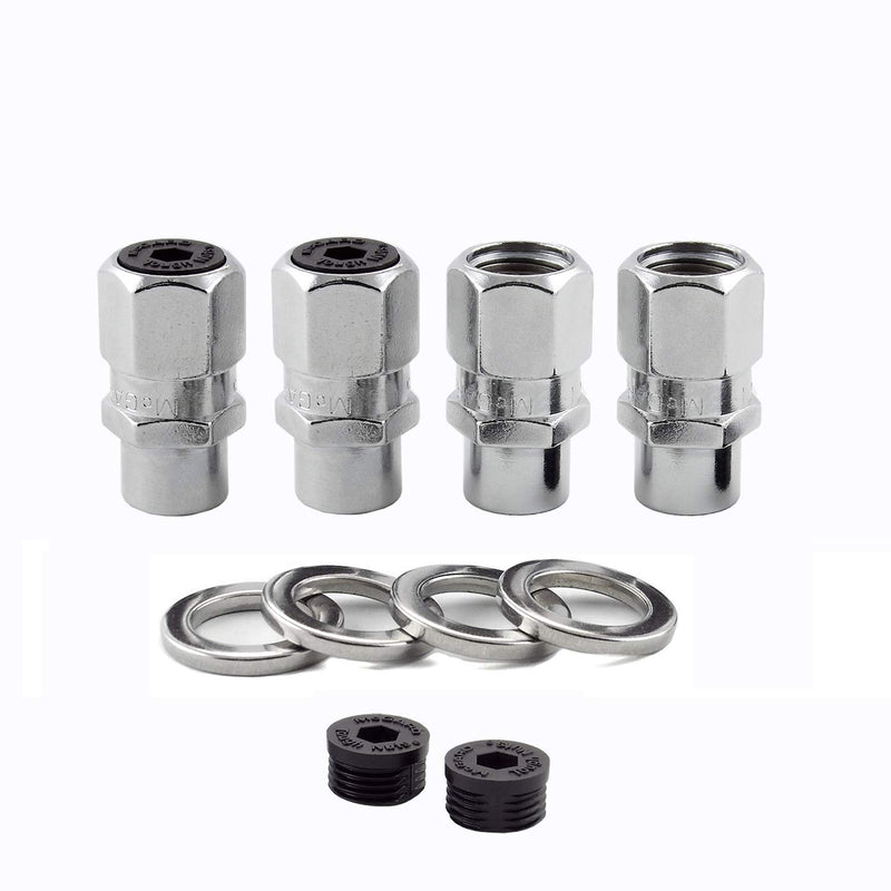 Chrome Racing MCGARD 60128 .490" Shank Style Lug Nut Set (7/16" - 20 Thread Size) - Set of 4