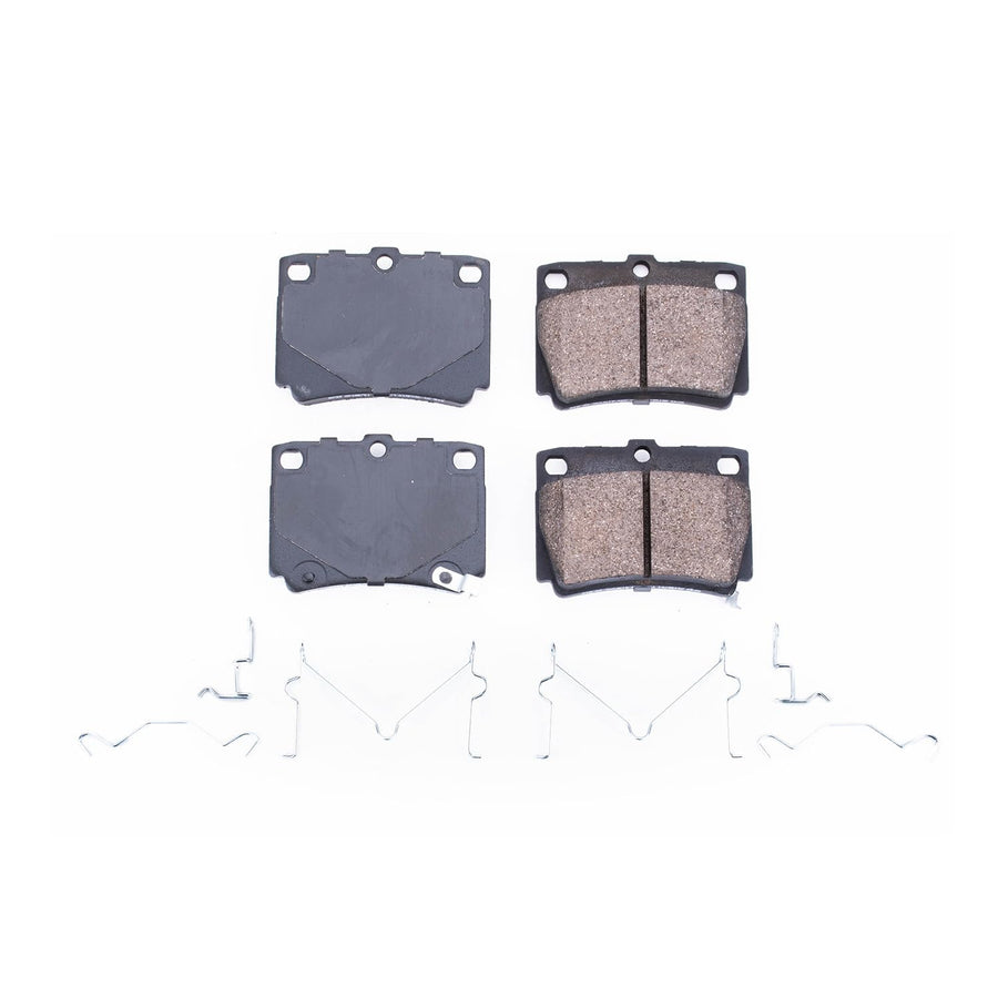 Rear Brake Kit Power Stop For Mitsubishi Montero Sport 1997-04 - Ceramic Brake Pads With Installation Hardware, 17-733