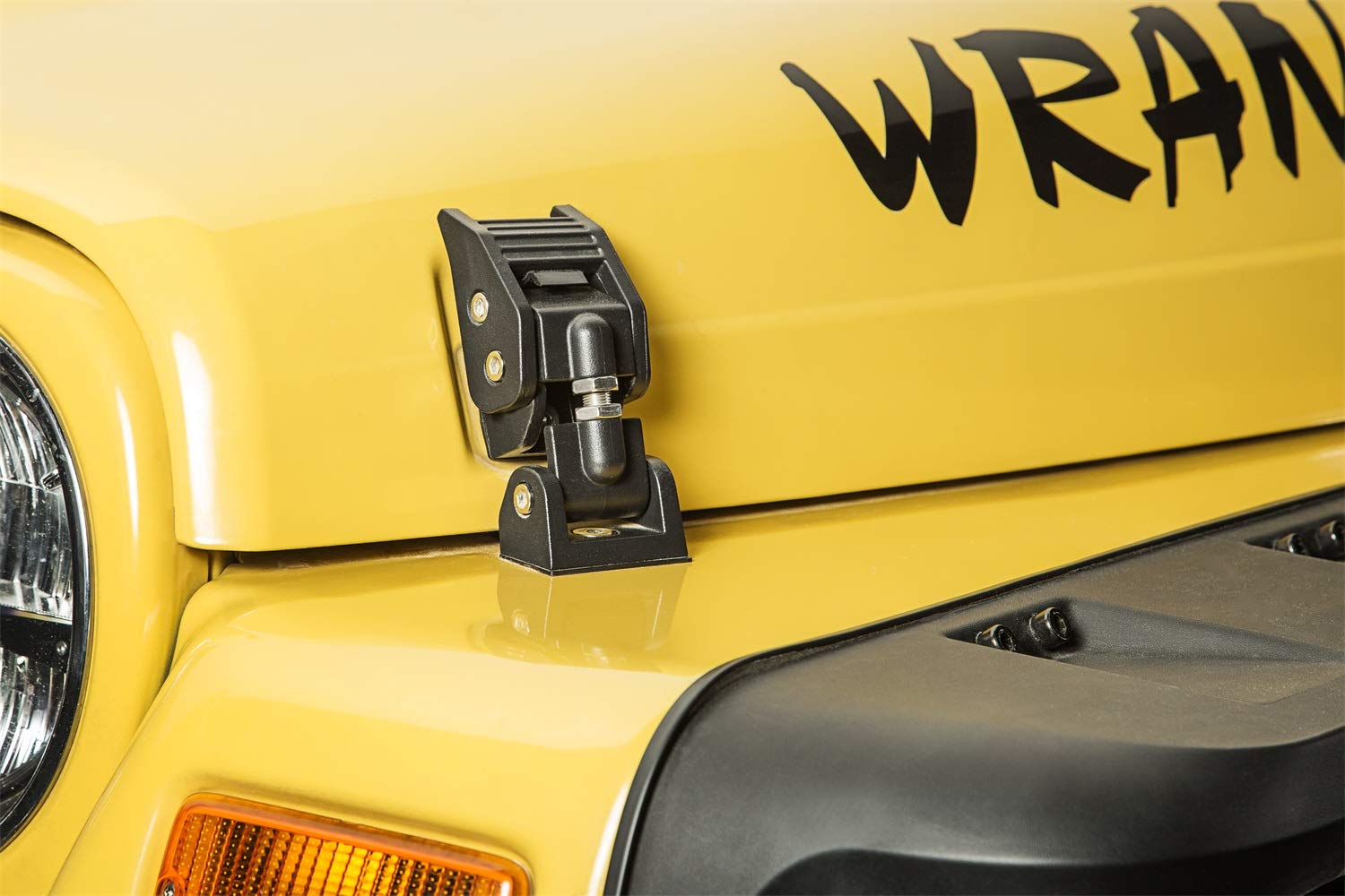 Hood Catch Kit, Rugged Ridge Textured Black | 11210.18 | Fits 1997-2006 Jeep Wrangler TJ