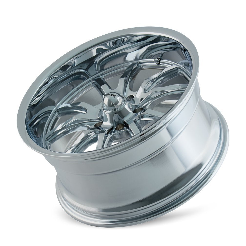 Chrome Ridler 650 Wheel Finish (18 x 9.5 inches /5 x 120 mm, 0 mm Offset)