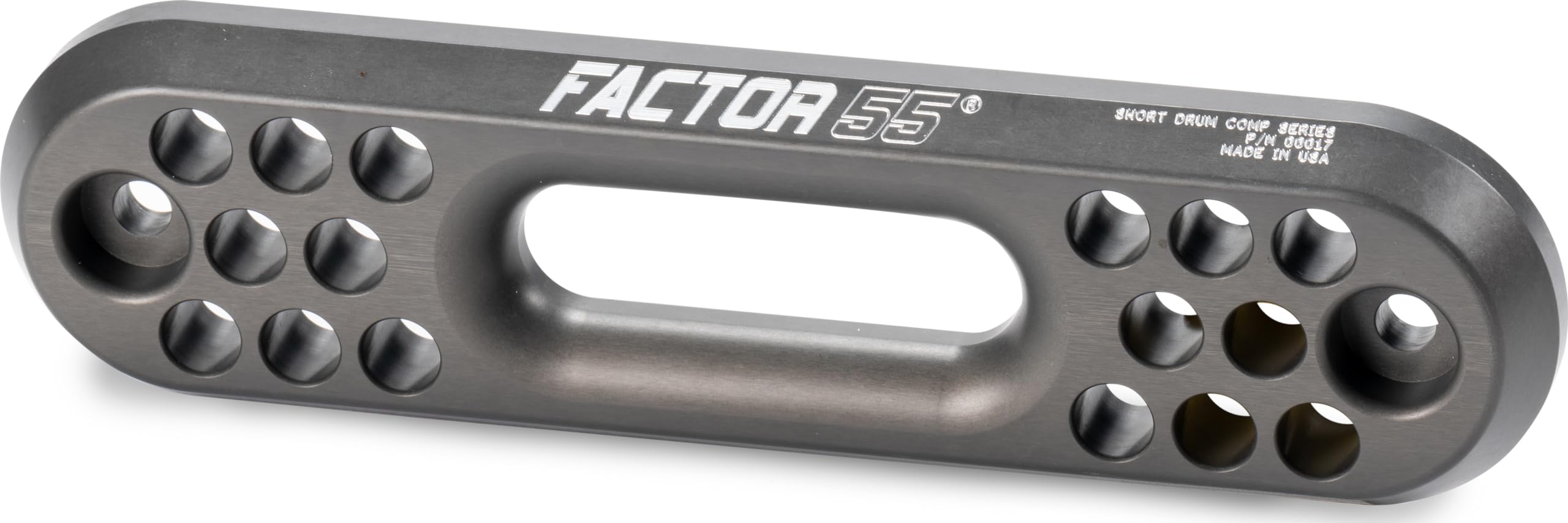 Hawse Factor 55 Short Drum Fairlead for Synthetic Winch Rope on Winches Short-Drum, 1.0" Thickness - Gray