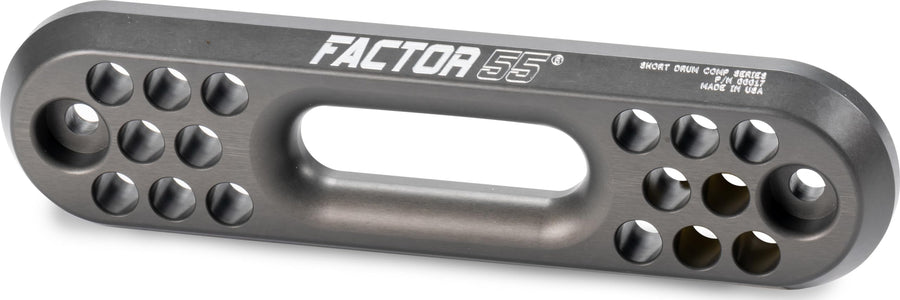 Hawse Factor 55 Short Drum Fairlead for Synthetic Winch Rope on Winches Short-Drum, 1.0" Thickness - Gray