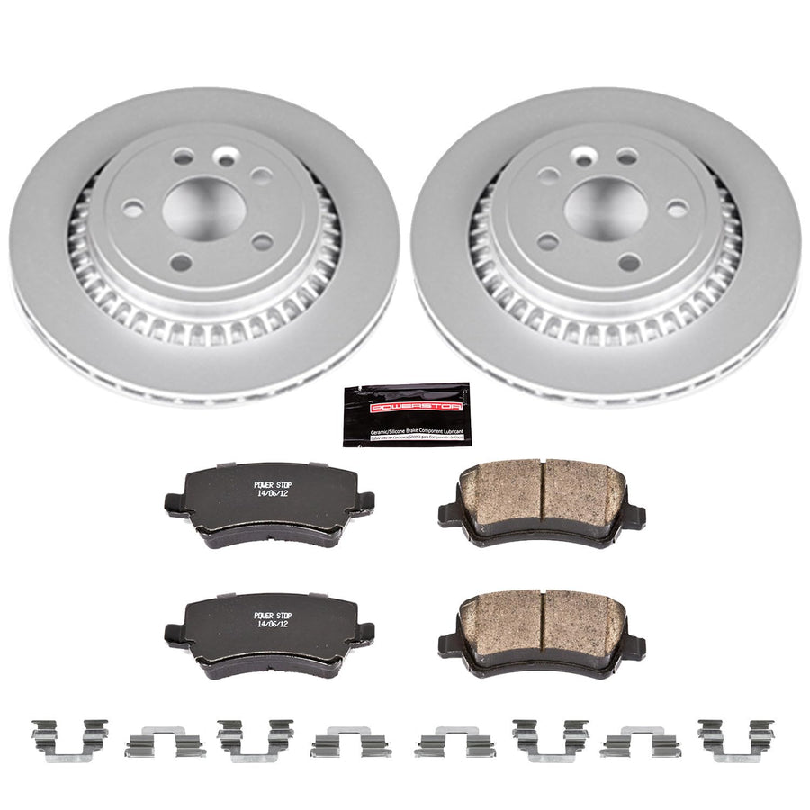 Power Stop Rear CRK5705 Z23 Evolution Geomet Coated Brake Kit For Volvo XC60 2010-2017 [Model Specific]