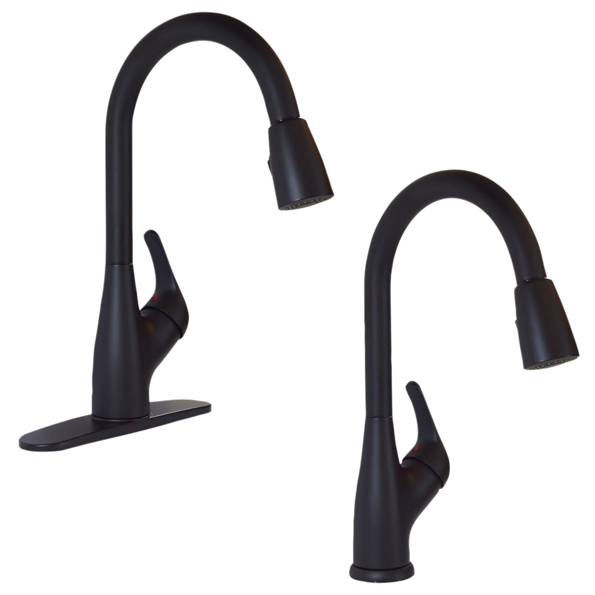Premium VALTERRA Single Handle Pull-Down Kitchen Faucet - Matte Black