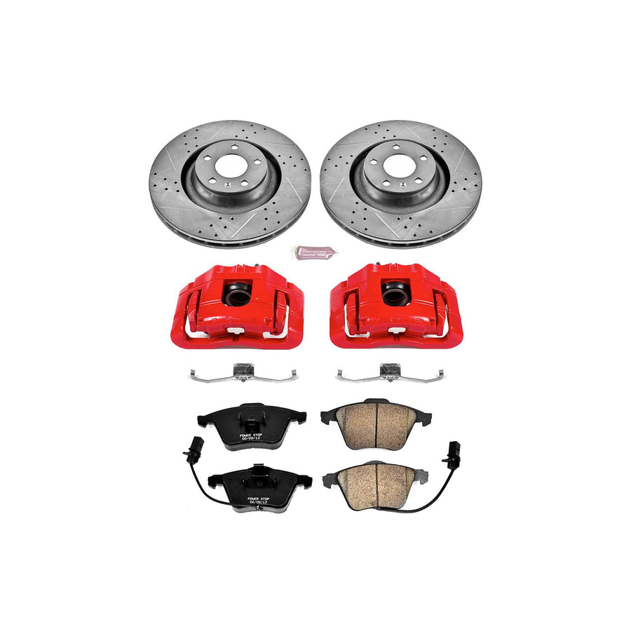 Power Stop Z23 Evolution Sport Performance Brake Kit with Caliper For Audi A6 2006, Audi A6 Quattro 2005-2011 [Model Specific]