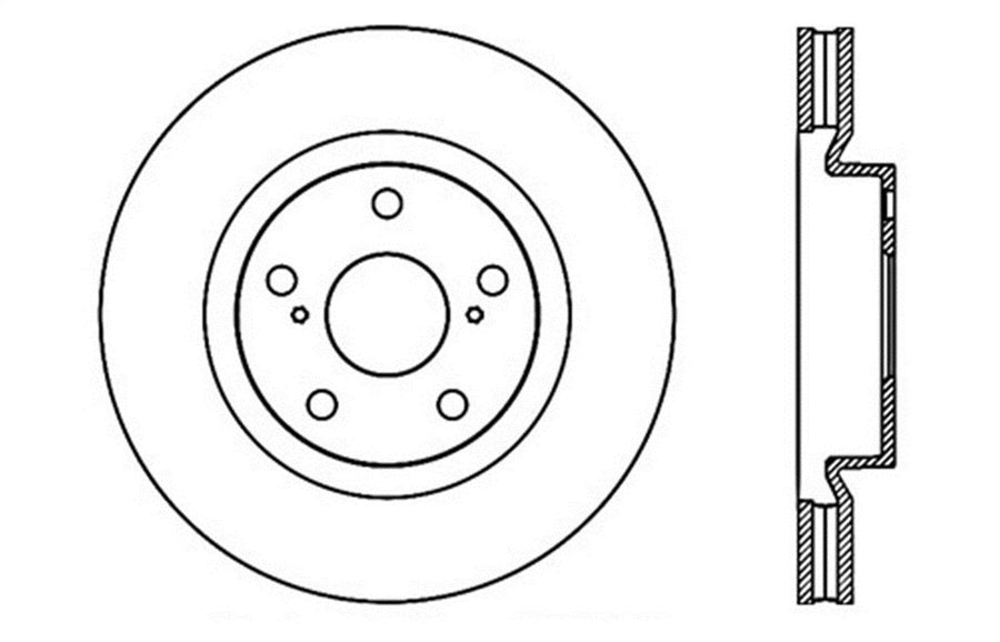 StopTech Sport 128.44146L Cross Drilled Brake Rotor (Front Left), 1 Pack