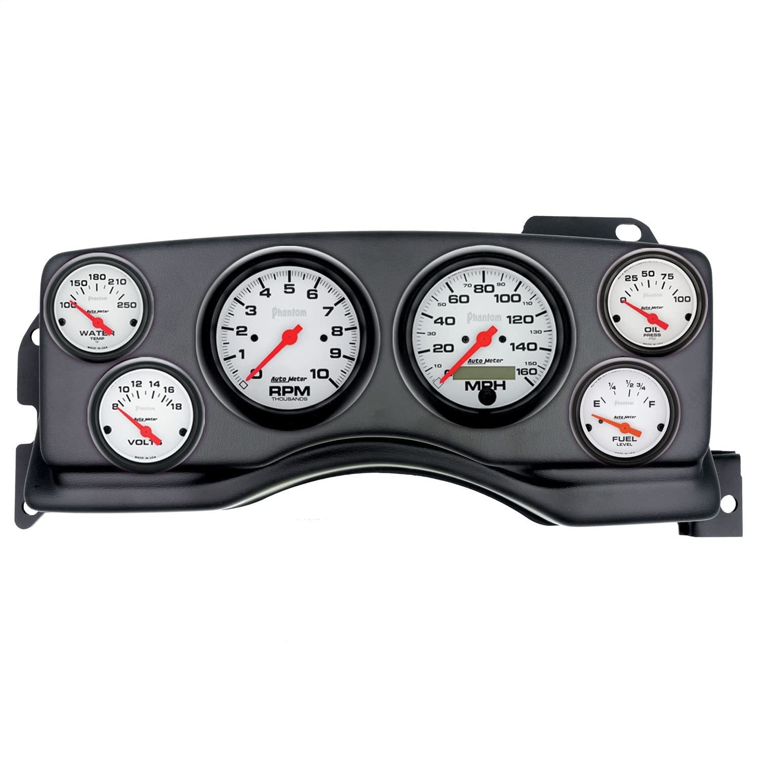 AutoMeter Dash Kit Direct Fit, (3 3/8" X2, 2 1/16" X4), Ford Mustang 90-93, Phantom (2927-09)