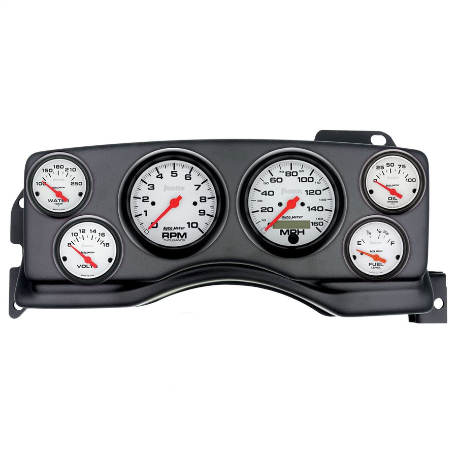 AutoMeter Dash Kit Direct Fit, (3 3/8" X2, 2 1/16" X4), Ford Mustang 90-93, Phantom (2927-09)