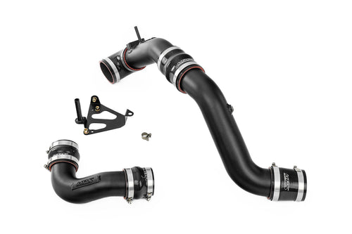 HPS Intercooler Pipe Kit Black Compatible with 2017-2021 Honda Civic Type R 2.0L 2024 Acura Integra Type S 2.0L, 17-133WB