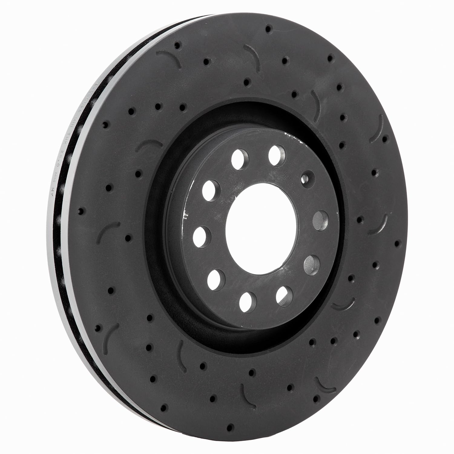 Talon Cross-Drilled and Slotted Vented Rotor, Hawk Performance Brakes, 12.6 in. Diameter, 1.82 in. Height