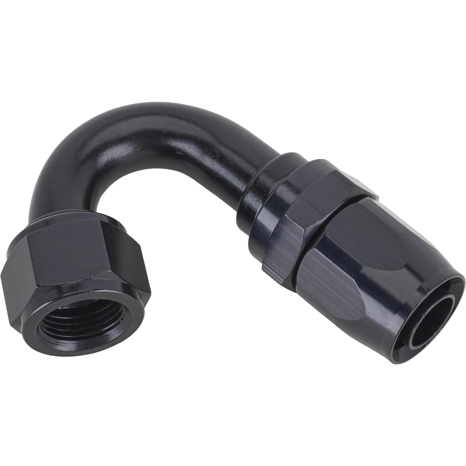 Fragola Performance Systems #10 Nut X #12 Hose Ucing Hose End 150 Degree Black