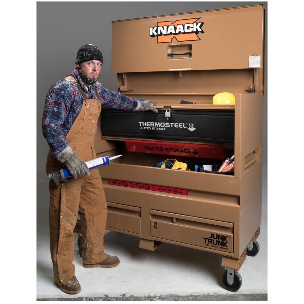 89-DH KNAACK Piano-Style Jobsite Box,49 in,Tan