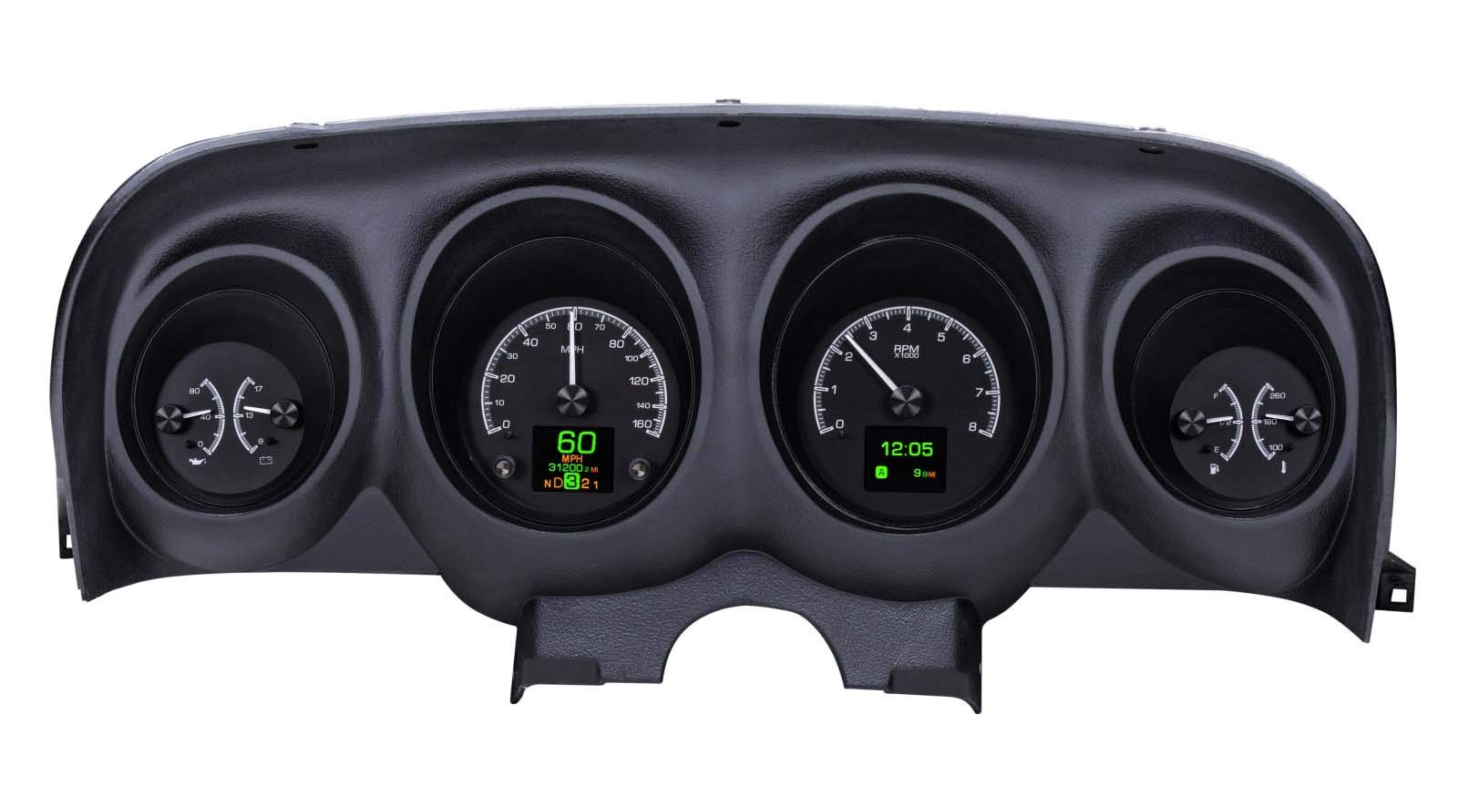 Dakota Digital Customizable 69 70 Ford Mustang Gauges Kit Black HDX-69F-MUS-K