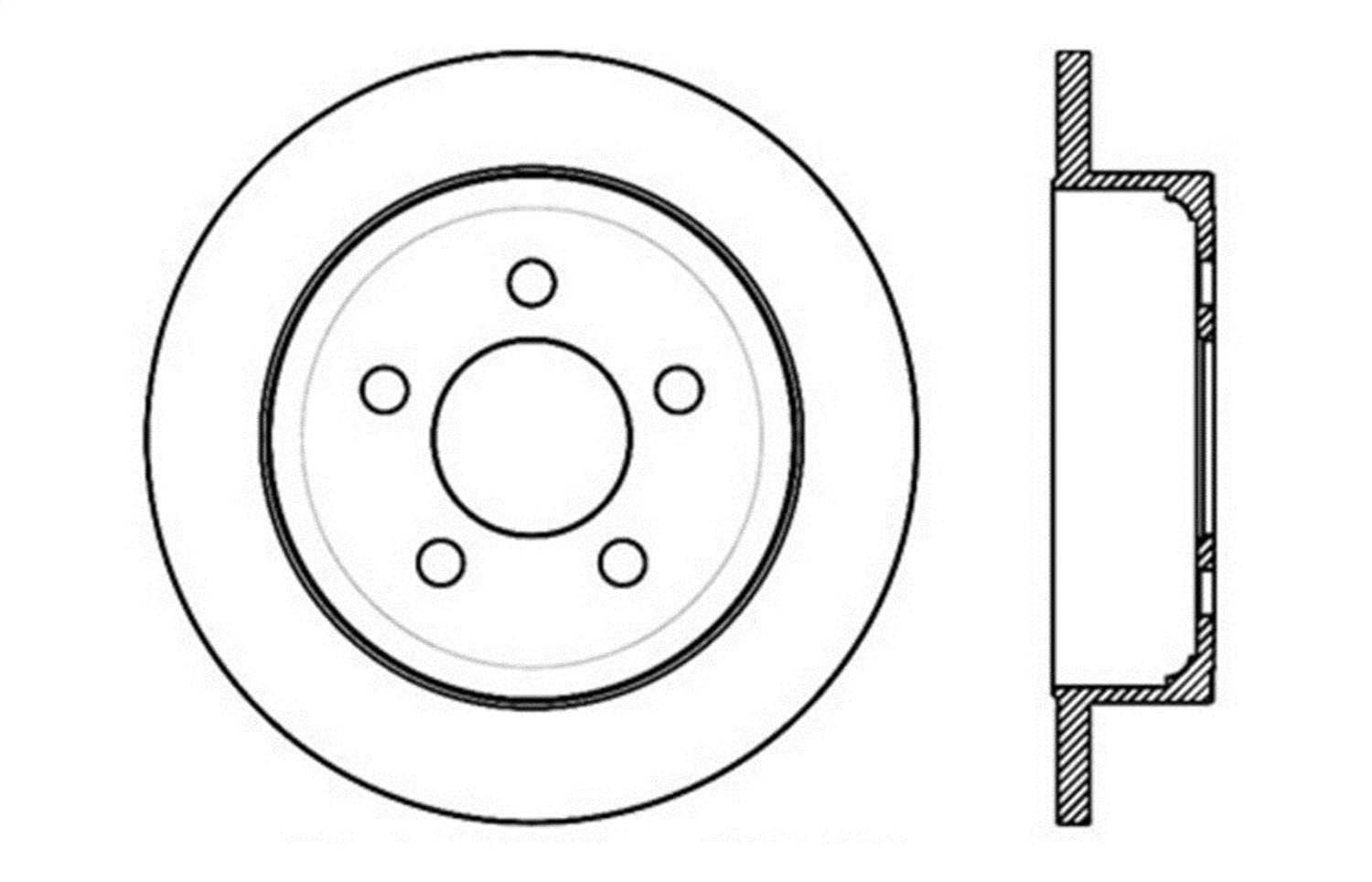 Rear Left StopTech 128.67063L Sport Cross Drilled Brake Rotor