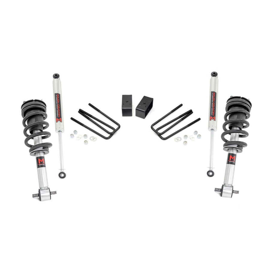 3.5" Rough Country Suspension Lift Kit with M1 Struts/M1 Rear Shocks for Chevy Silverado & GMC Sierra 1500 (2007-2013) 2WD