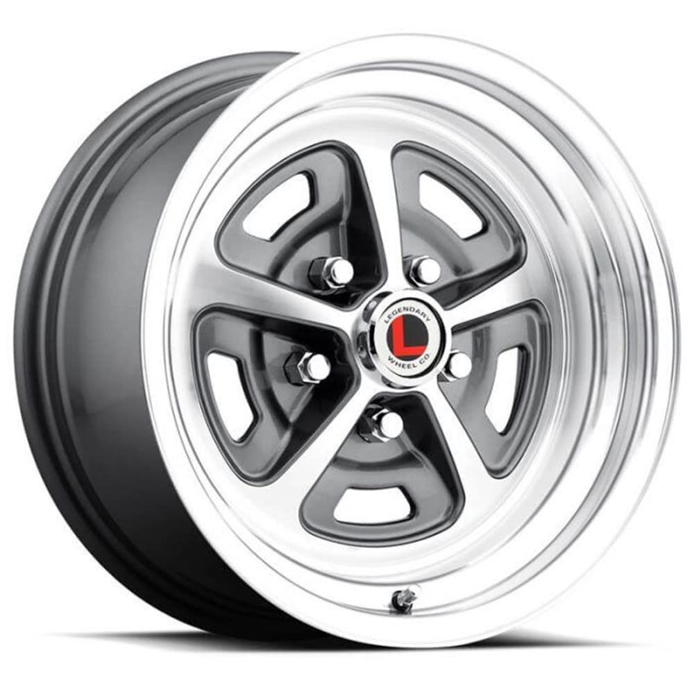 Magnum Legendary Wheels 500-15 x 7 in. - 5 x 4.5-4.25 bs - Charcoal/Machined