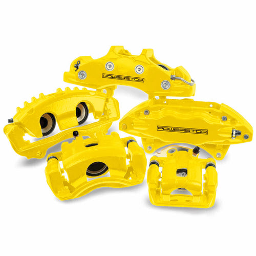 Power Stop Pair of High-Temp Yellow Powder Coated Front Calipers For Chrysler Aspen, Dodge Dakota, Dodge Durango, Dodge Ram 1500, Ram 1500, Ram 1500 Classic, Ram Da [Model Specific]