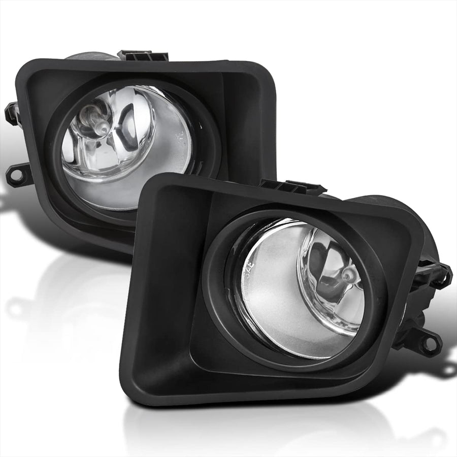 Clear Driving Fog Lights + Bulbs + Switch SPEC-D TUNING Compatible with 2014-2018 Toyota Tundra L+R Pair Assembly