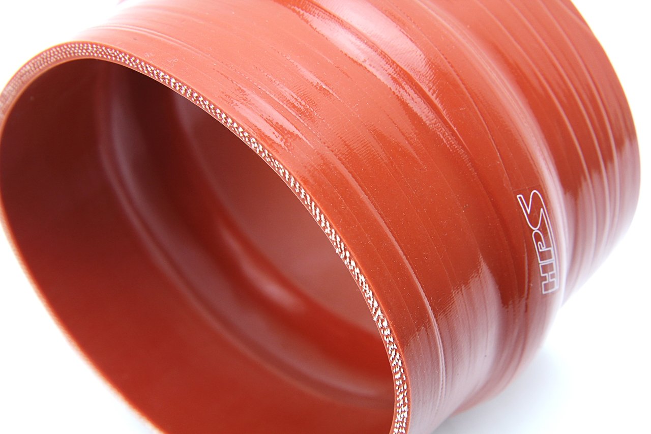 HPS Silicone 8" ID, 6" Length, Hump Coupler Hose, Ultra High Temp 6-Ply Aramid Reinforced, 20 Psi Max. Pressure, 500F Max. Temperature, SHC-800-L6-HOT, Orange