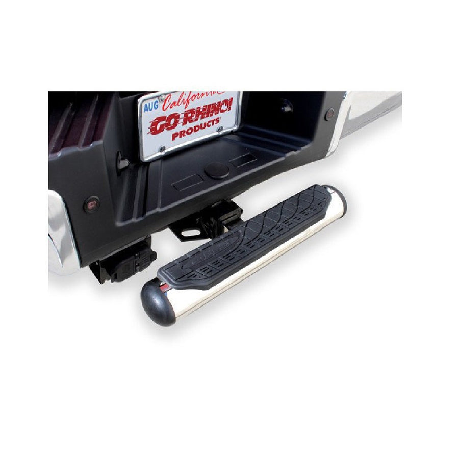 4" Oval Hitch Step Go Rhino | 24" Polished Stainless Steel | 460PS | Fits 2" Receivers