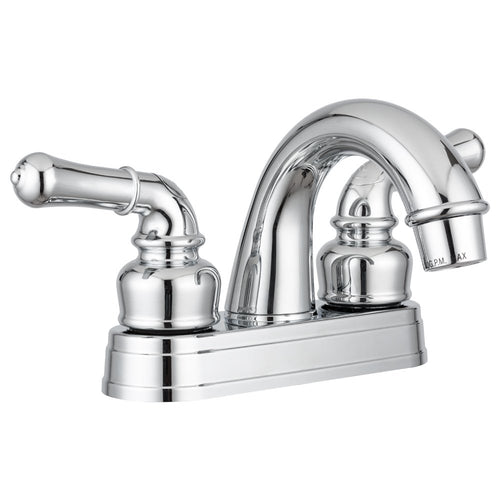 Dura Faucet RV Bathroom Sink Faucet DF-PL620C-CP - Smooth Turning 2-Lever (Chrome)